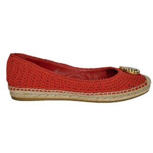 Gucci Lilibeth GG Pearl Logo Crochet Espadrille Flats